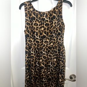 Forever 21 leopard sleeveless dress